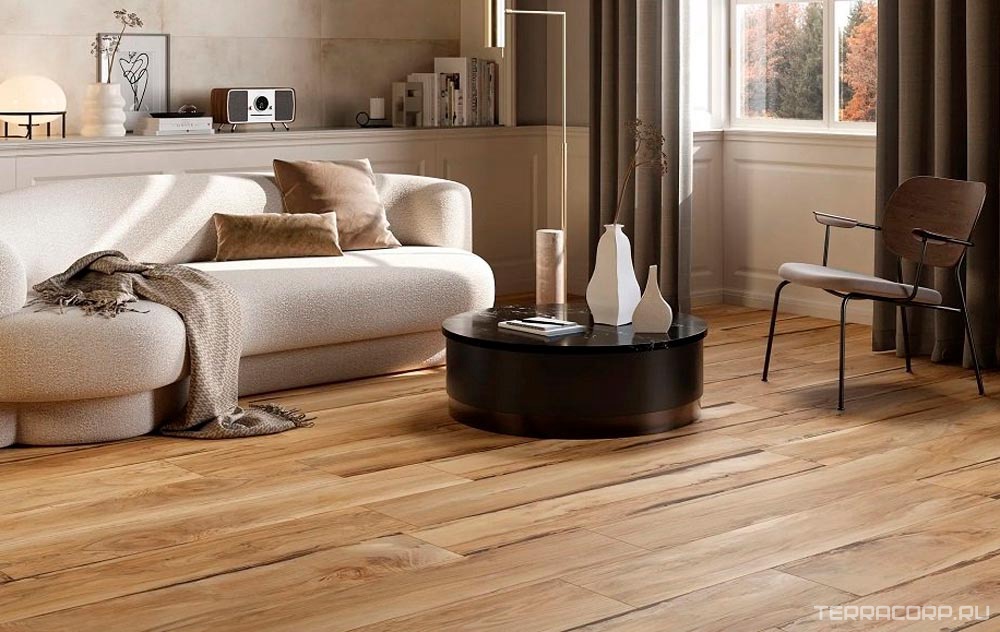 Керамогранит Sadon Sherwood Oak 24x150 Бежевый, фото 1