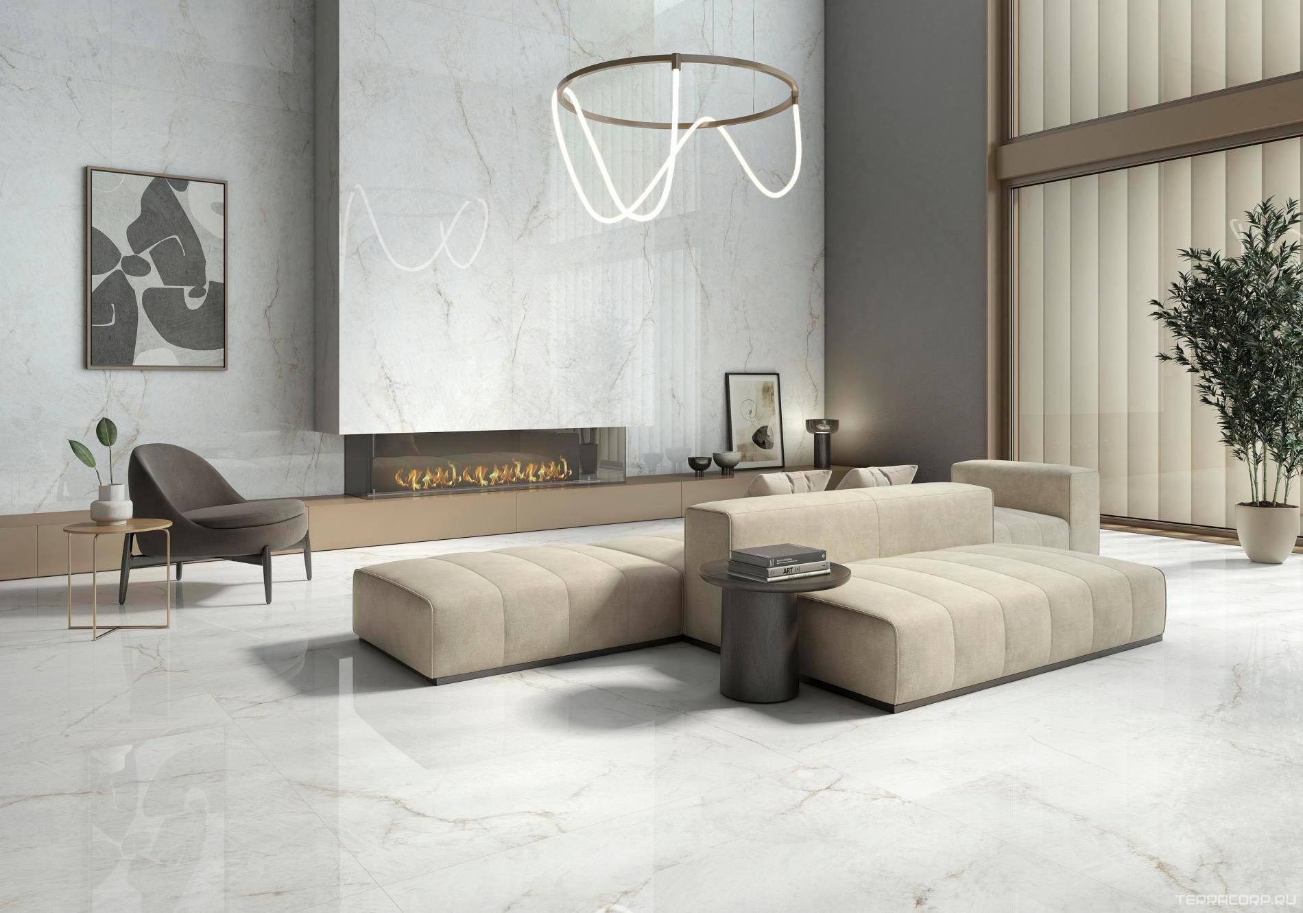 Керамогранит Pamesa Crystal White leviglass 120x120 Rec. Белый, фото 2