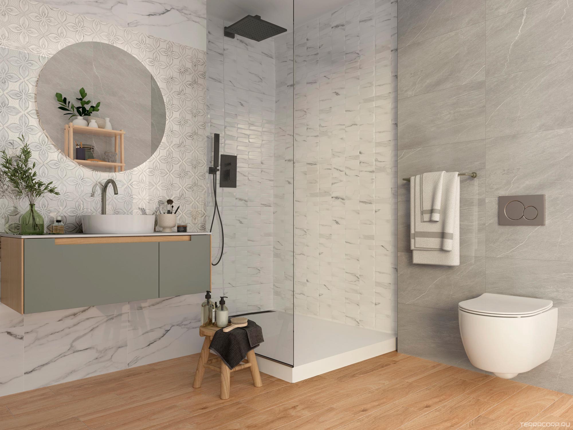 Керамогранит Gracia ceramica Ribeira white wall 02 30x50 Белый, фото 1