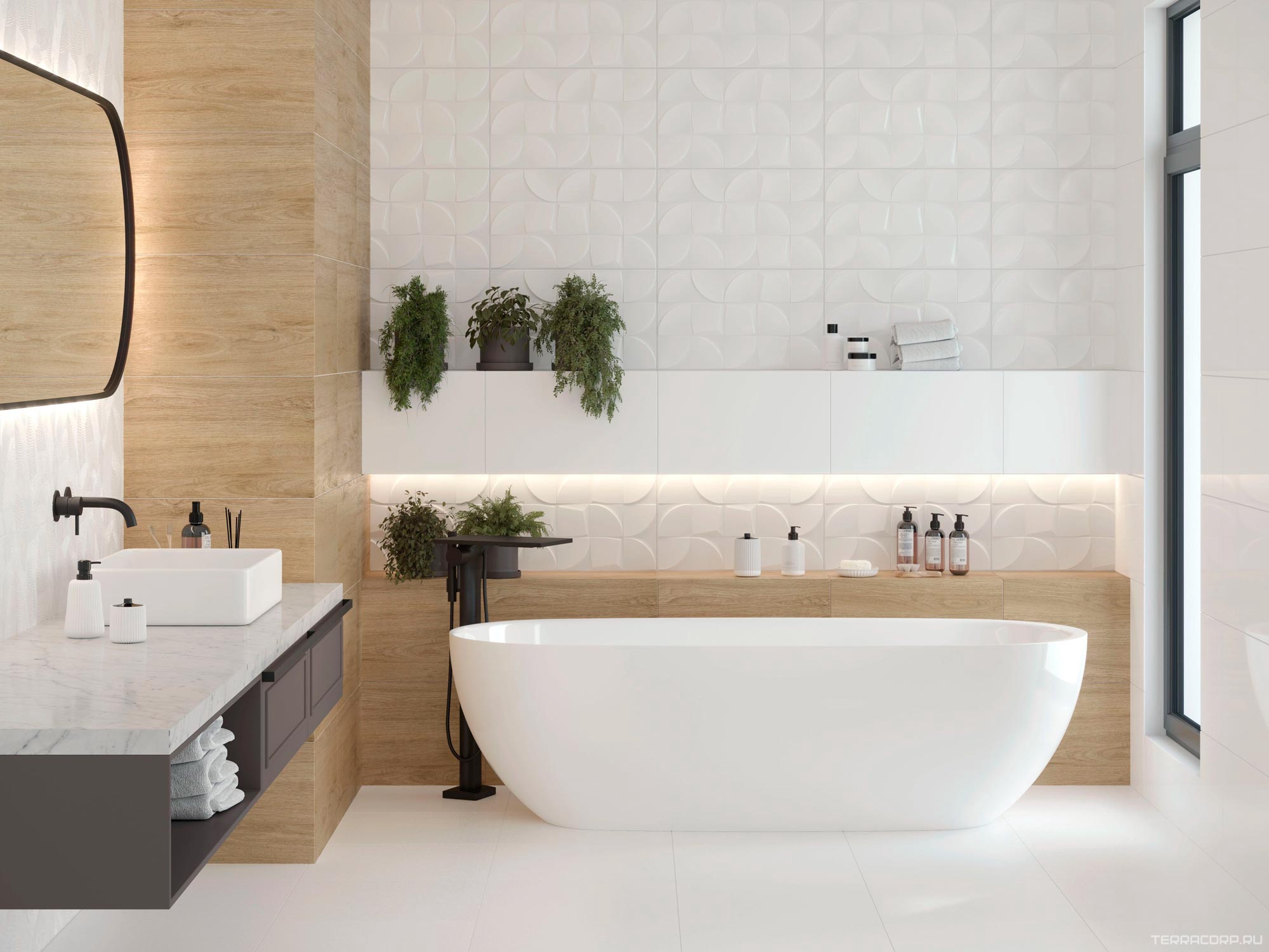 Керамогранит Gracia ceramica Nature white wall 01 30x50 Белый, фото 1