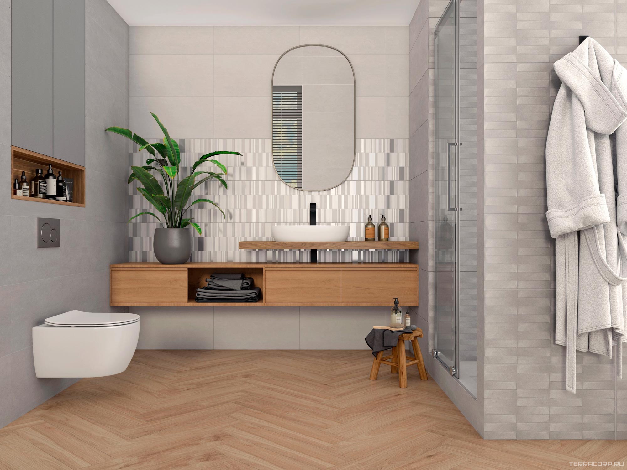 Керамическая плитка Gracia ceramica Industry white decor 01 30x50 Белый, фото 1