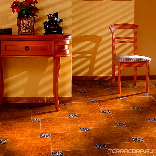 Керамогранит FreeLite Decor Флора Вставка 7x7 XX Комбинированный, фото 1