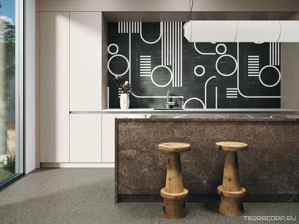 Керамогранит APE Ceramica Esencia Material Flame Black 20x20 Черный, фото 2