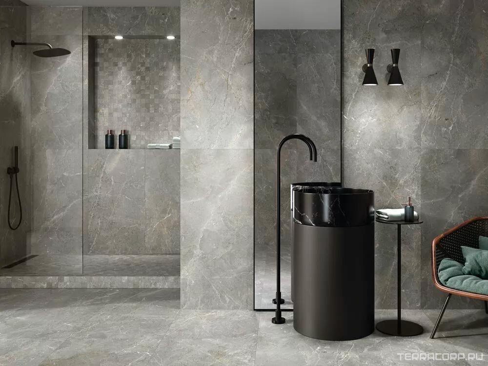Керамогранит APE Ceramica Augustus Grey Natural rect 60x120 Серый, фото 1