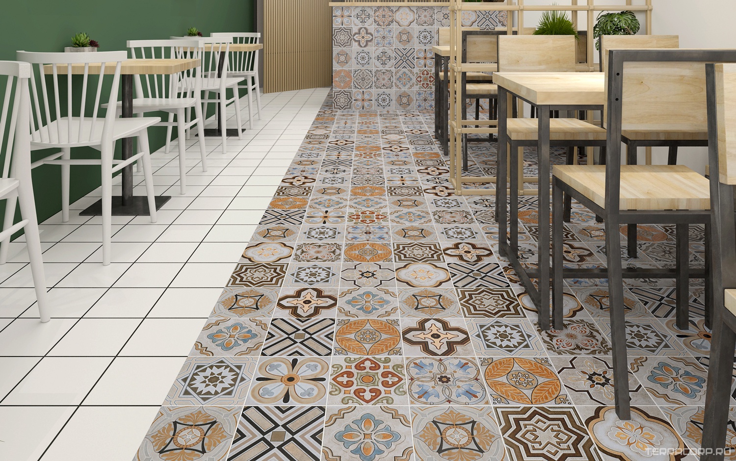 Керамическая плитка DeShun Ceramics Art Decor MIX DC36 20x20 Комбинированный, фото 1