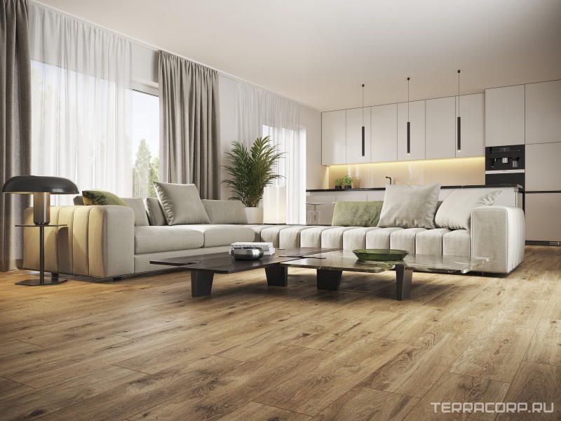 Керамогранит Cersanit Natural Глаз. керамогранит Wood Concept светло-коричневый ректификат 21,8x89,8 Коричневый, фото 1