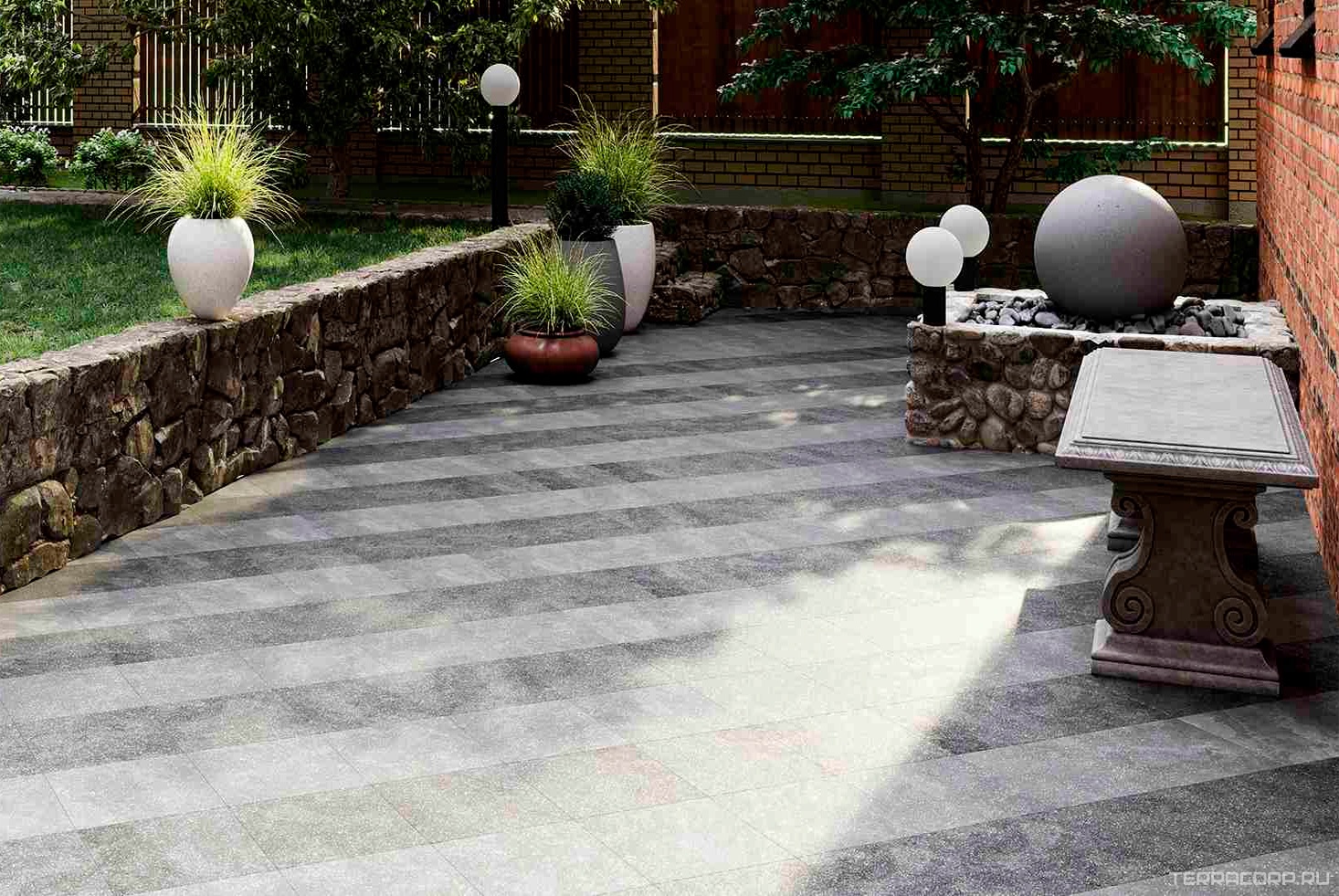 Керамогранит ProGRES Ceramica Hornito graphite 45х45 Серый, фото 1