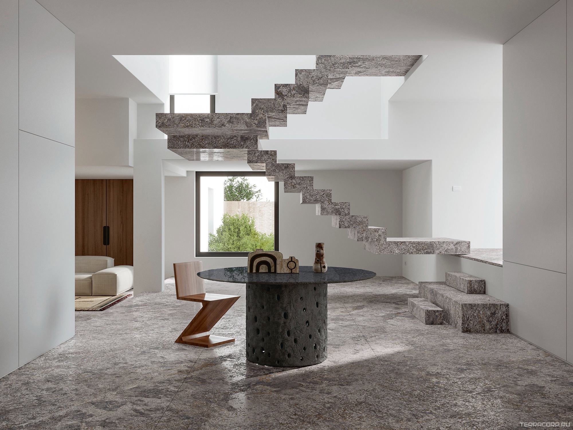 Керамогранит Ariostea Ultra Graniti CELESTE ARAN Lapped 6 мм 150x300 Серый, фото 1