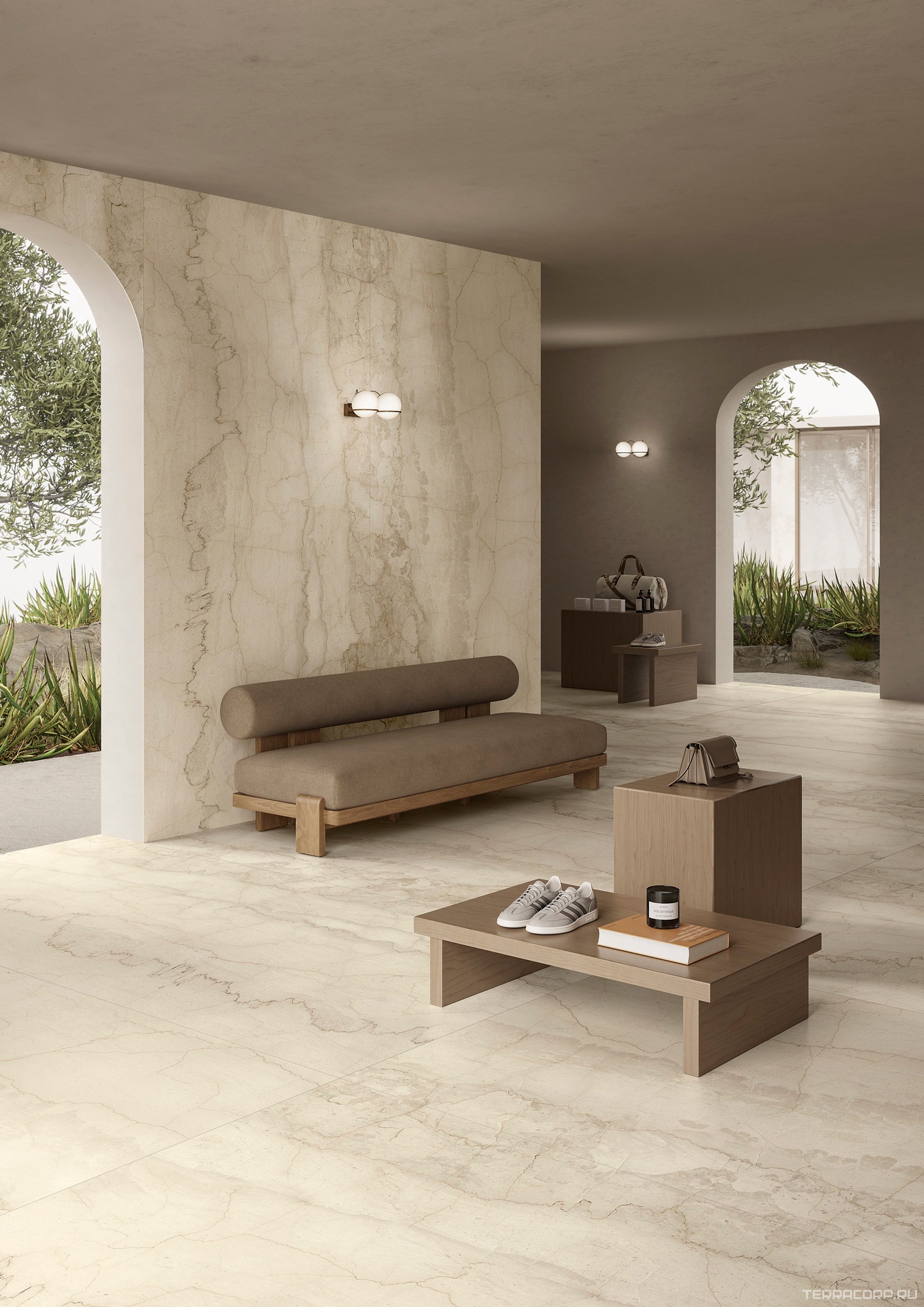 Керамогранит Ariostea Ultra Pietre Cremo Italia Natural (R9) 150x300 Бежевый, фото 1
