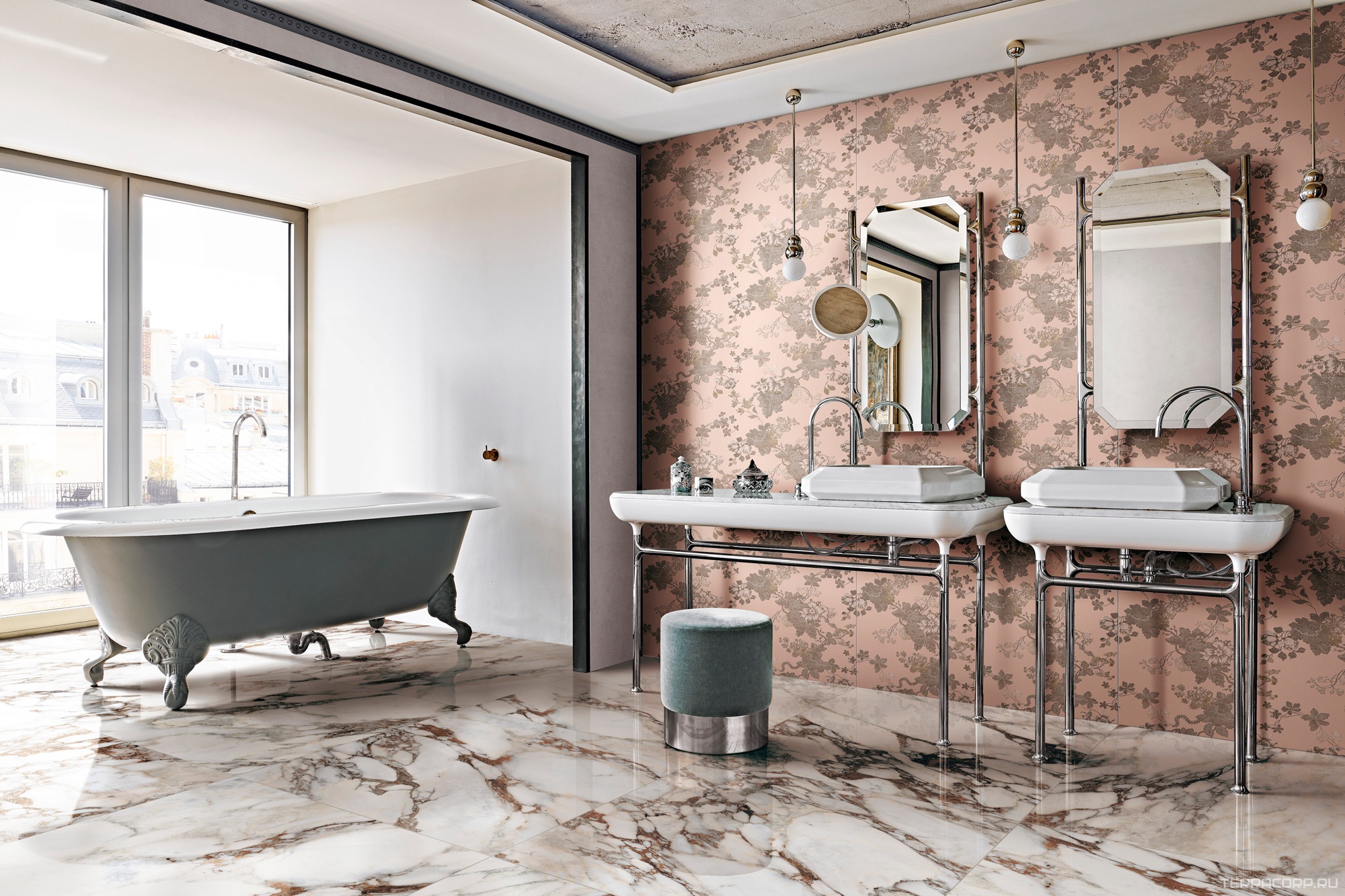 Керамогранит Florim Les Bijoux De Rex Bijoux Breche Capraia Glossy 60x120 Бежевый, фото 1