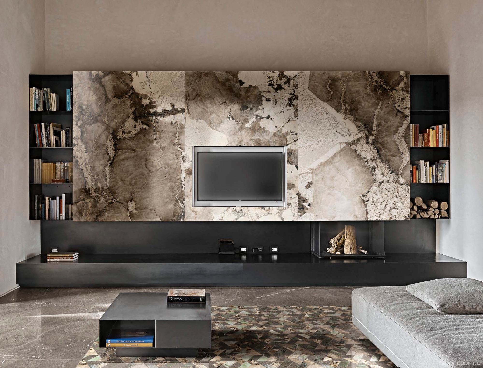Керамогранит Florim Magnum Heritage Luxe Heritage Flame Glossy 60x120 Коричневый, фото 1