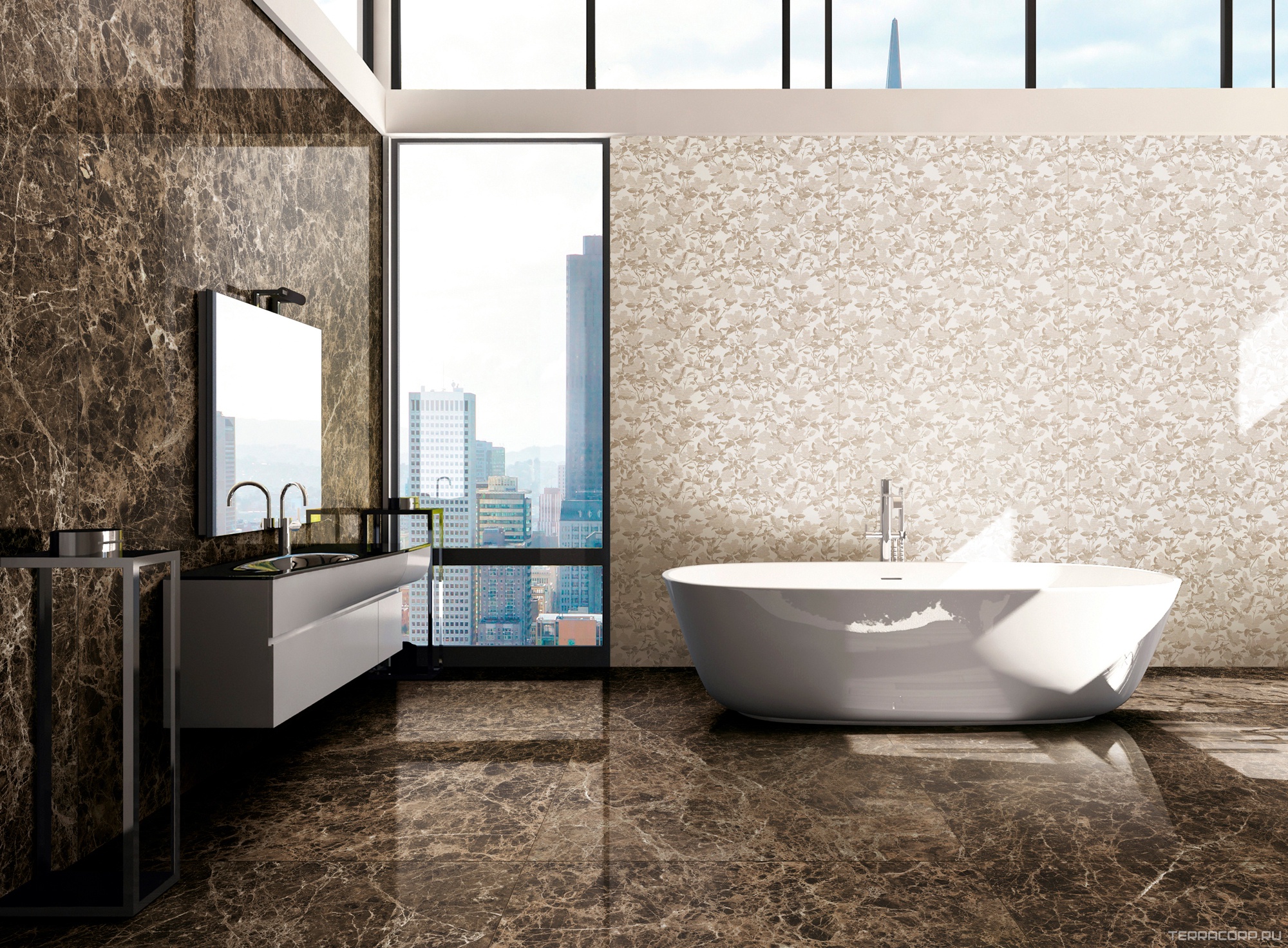 Керамогранит Florim Magnum Les Bijoux De Rex Marron Imperial Glossy 120x240 Коричневый, фото 1