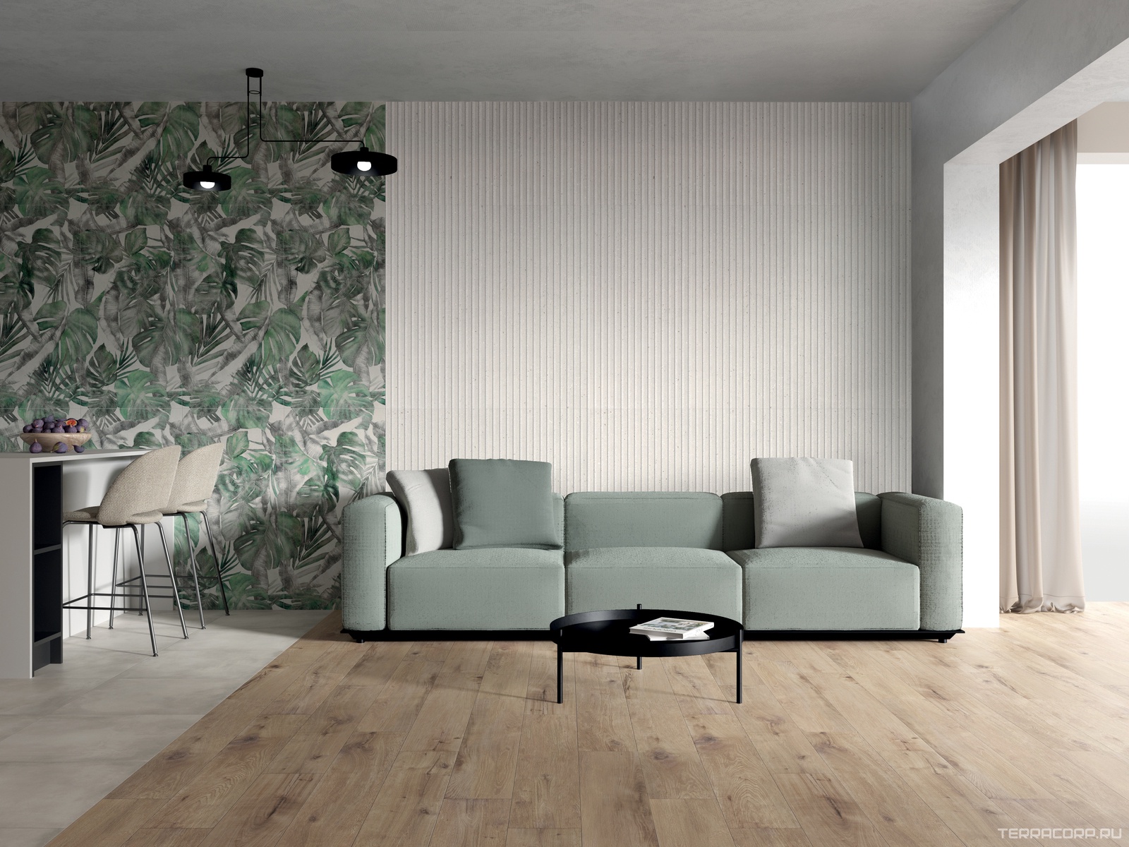 Керамогранит Dado Ceramica Geology Argilla Rigat-One 3 D 60x120 Серый, фото 2