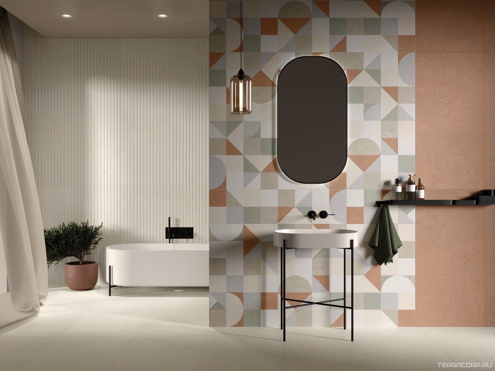 Керамогранит Dado Ceramica Geology Argilla Rigat-One 3 D 60x120 Серый, фото 1