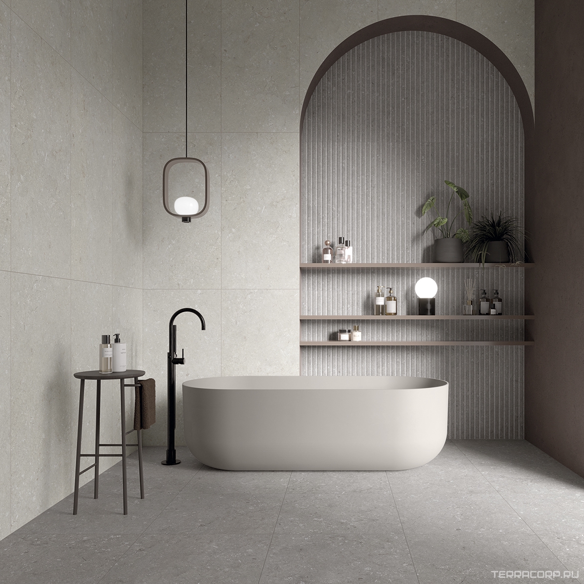 Керамогранит Dado Ceramica Shellstone Grigio 60x120 Серый, фото 1