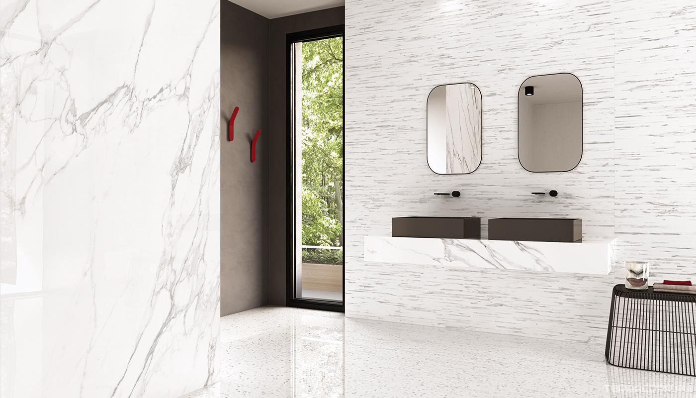 Керамогранит Emil Ceramica Tele di Marmo Sem.Tessere Statuario Luc ZZ59x118,2 Белый, фото 1