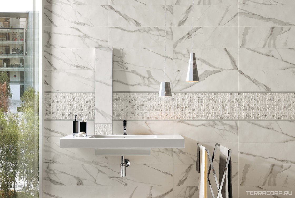 Керамическая плитка FAP Ceramiche Roma Statuario I25x75 Белый, фото 1