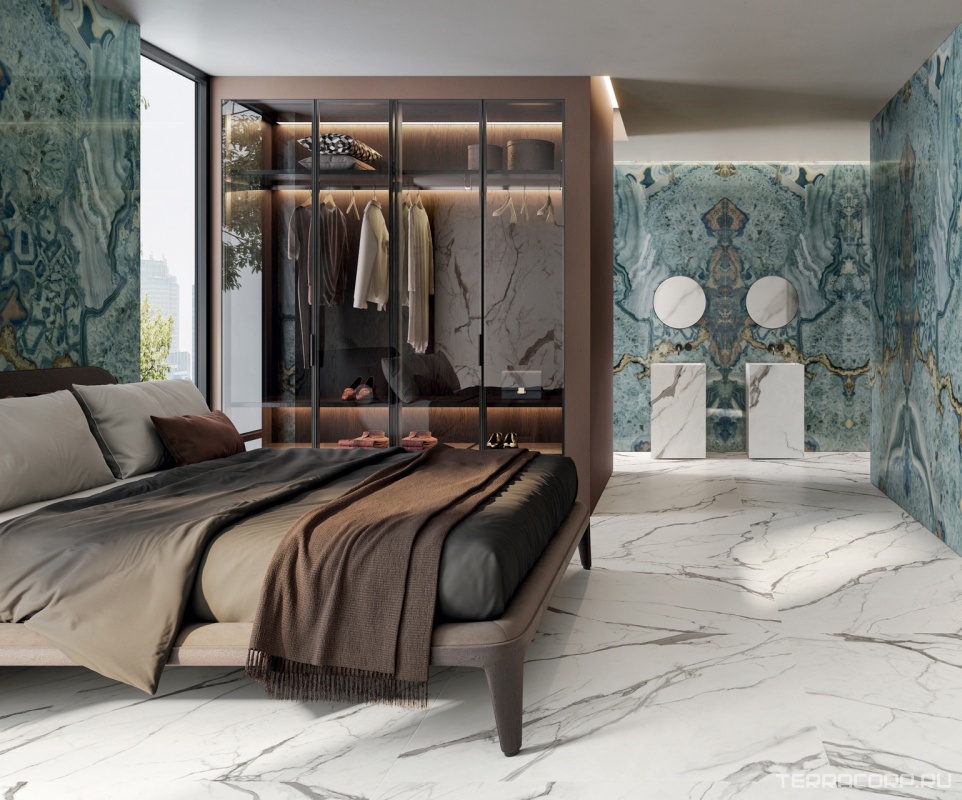 Керамогранит Gardenia Orchidea La Marmoteca Statuario Premium Lux 120x280 Белый, фото 1