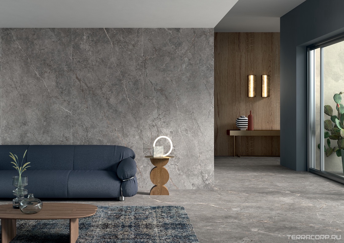 Керамогранит Lea Ceramiche Anthology Slimtech Anthology 04 Gray Nat 120x278 Серый, фото 1