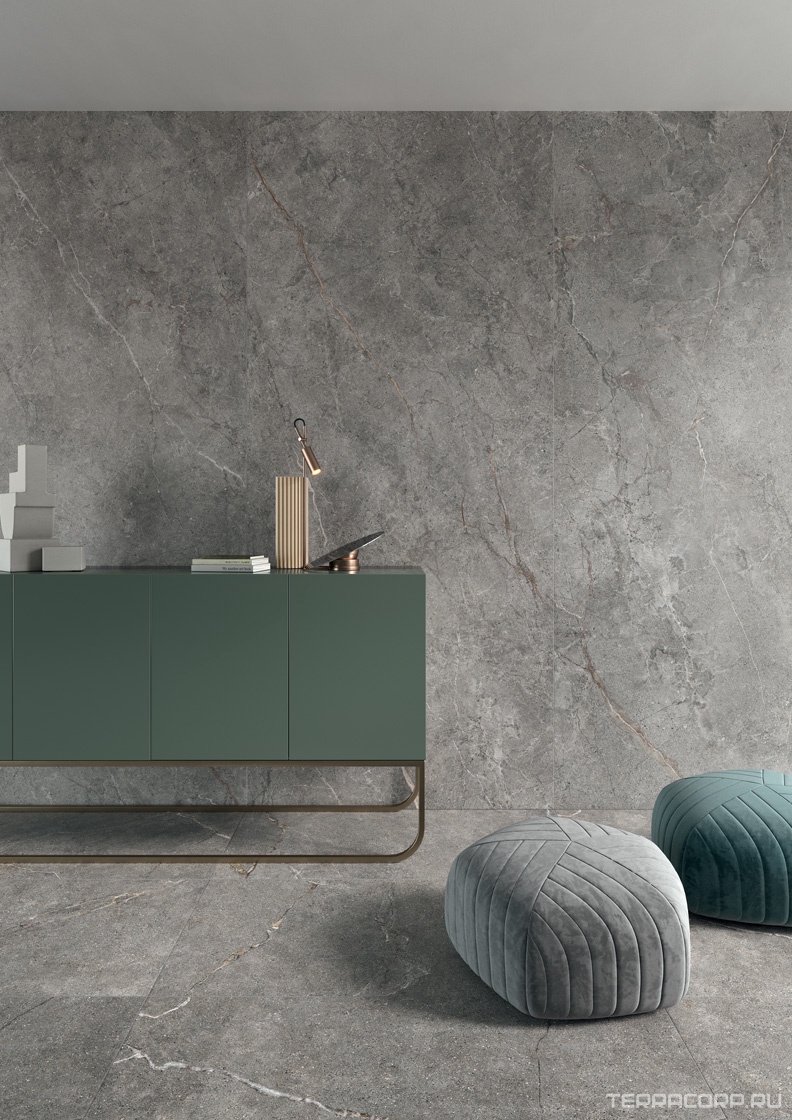 Керамогранит Lea Ceramiche Anthology Slimtech Anthology 04 Gray Nat 120x278 Серый, фото 2