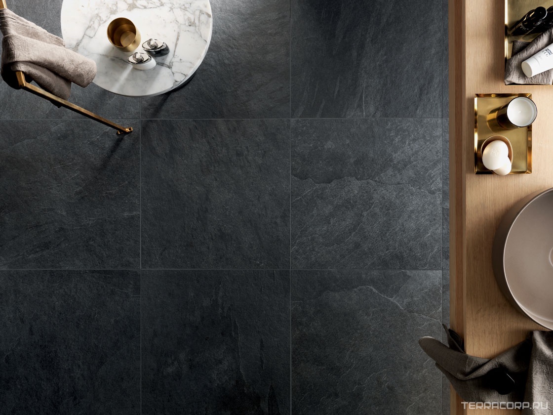 Керамогранит Lea Ceramiche Waterfall Dark Flow Nat RT ZZ60x60 Черный, фото 3