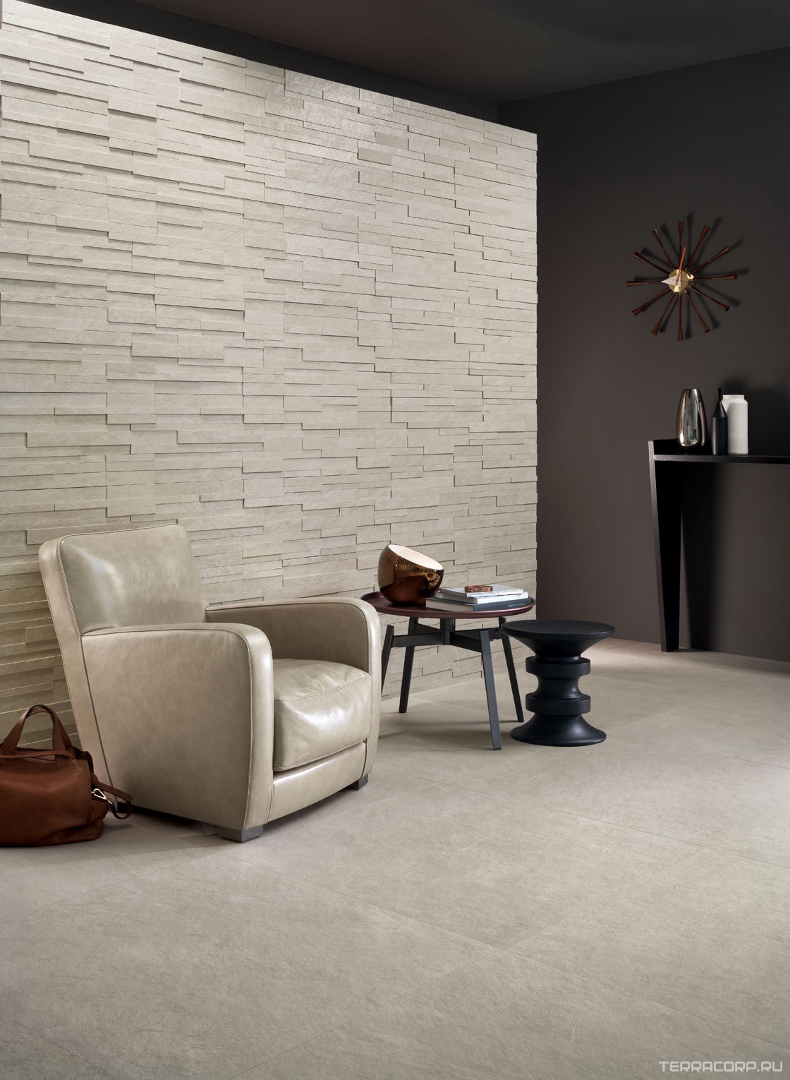 Керамогранит Lea Ceramiche Waterfall Ivory Flow Nat RT 90x90 Серый, фото 2