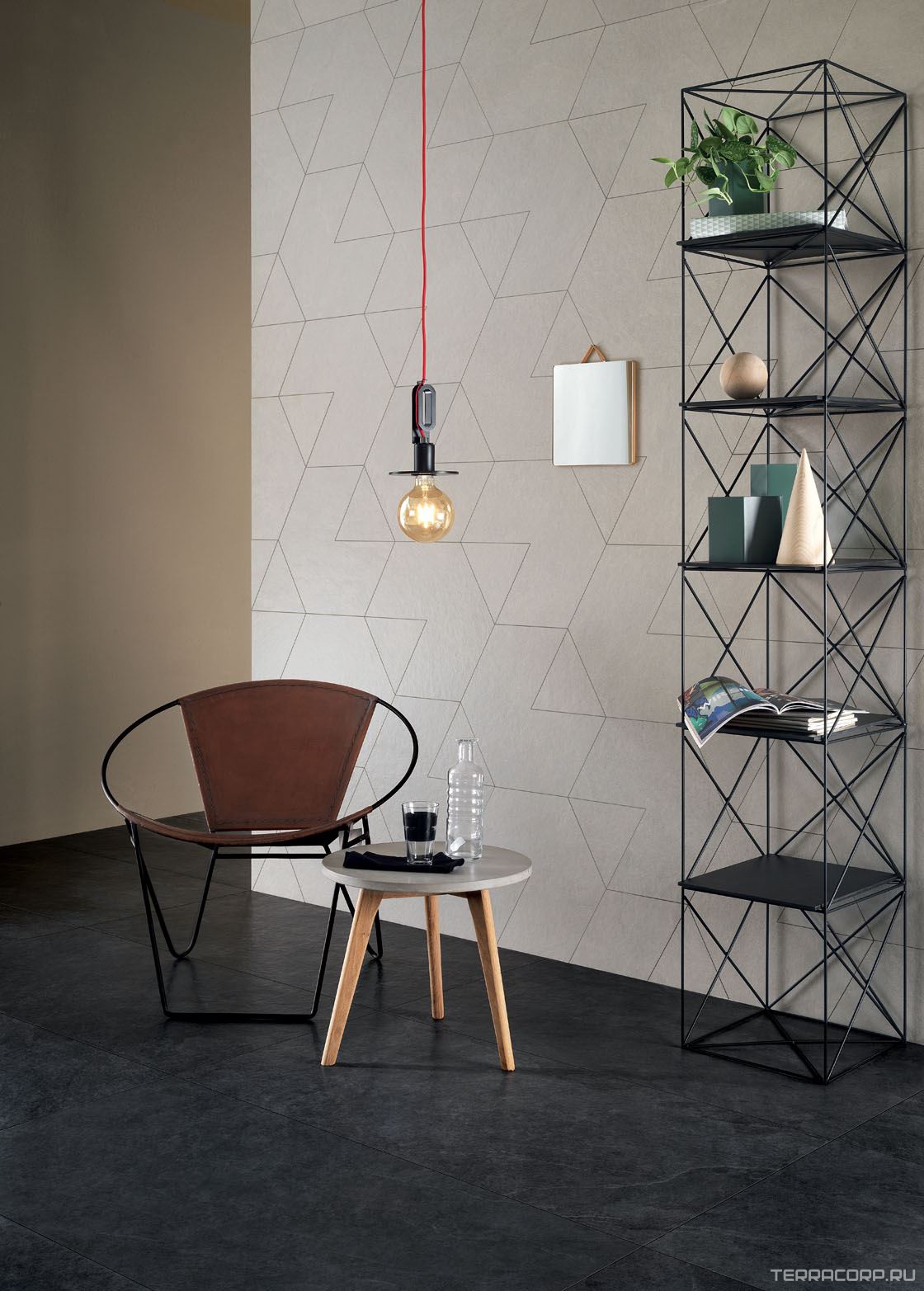 Керамогранит Lea Ceramiche Waterfall Slimtech Dark Flow Nat 5plus 100x300 Черный, фото 1