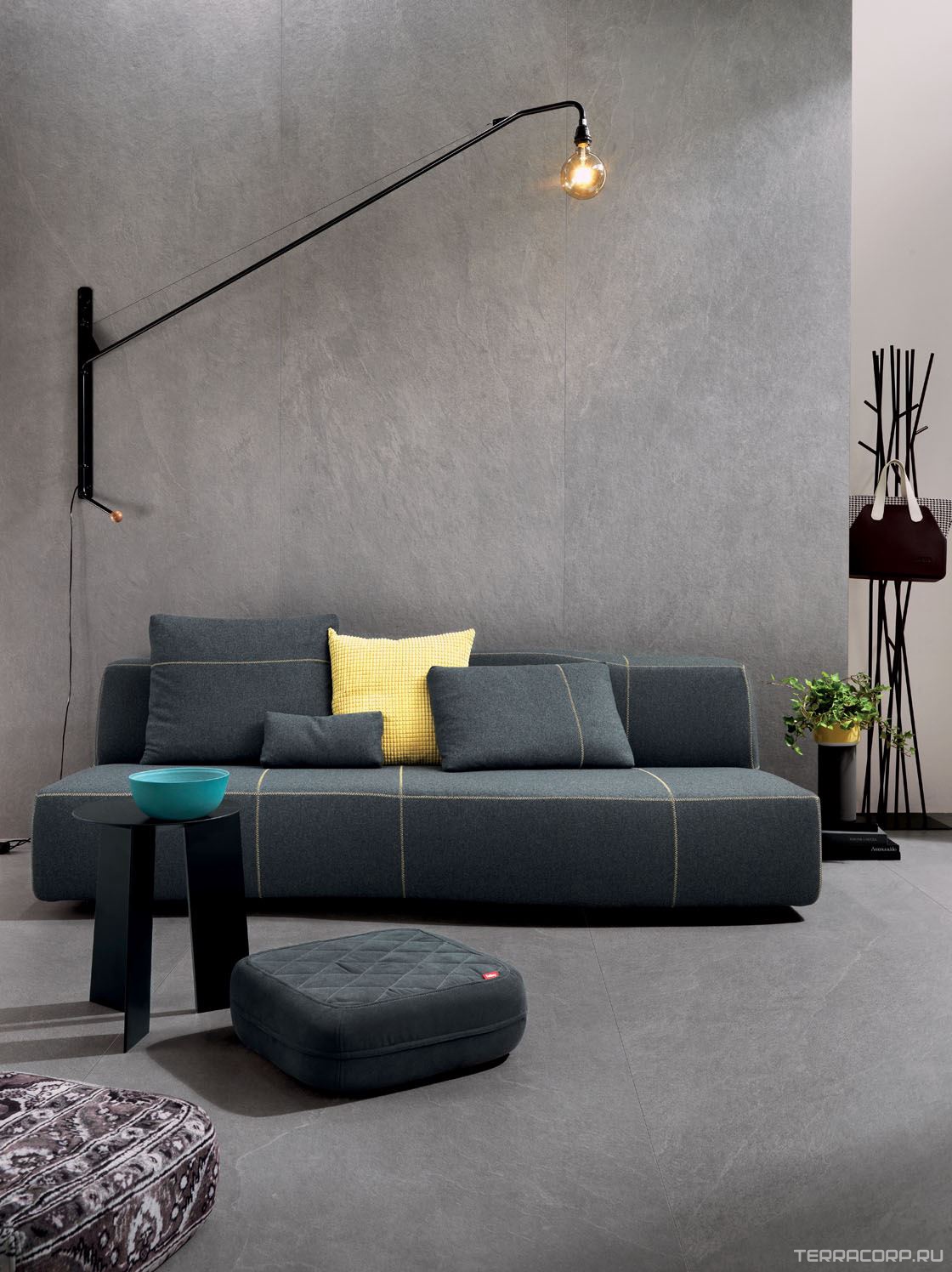 Керамогранит Lea Ceramiche Waterfall Slimtech Silver Flow Nat 5plus 100x300 Серый, фото 1