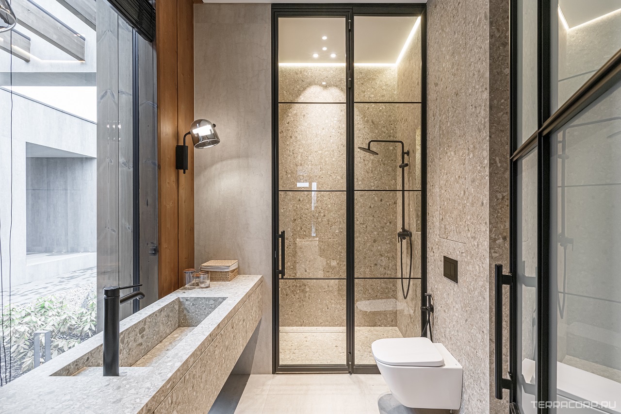 Керамический гранит Laminam Rus I Naturali Pietre LAMF009795 Ceppo Di Brecciola Avorio Bocciardato 5.6 mm 100x300 Белый, фото 1