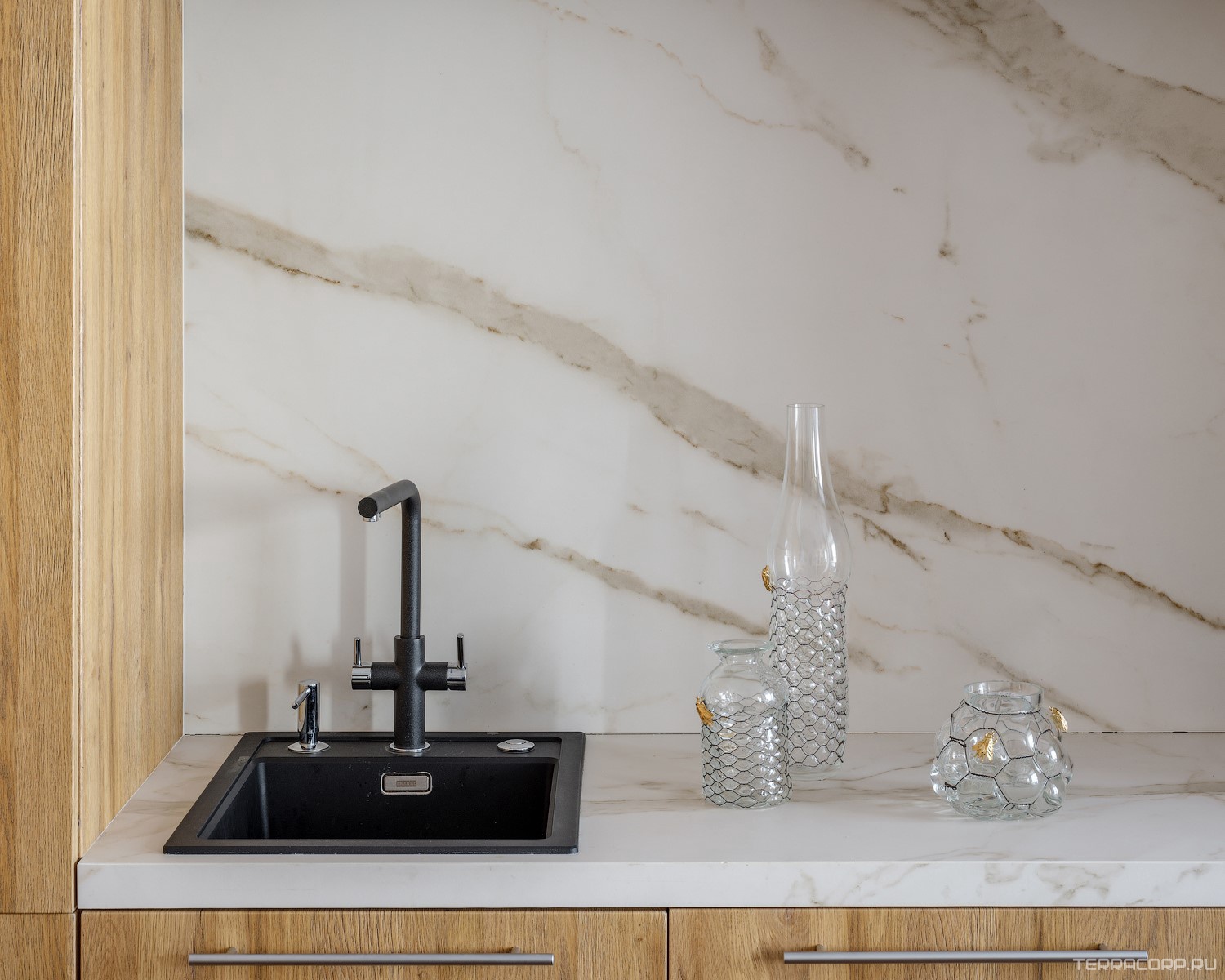 Керамогранит Laminam Rus I Naturali Marmi Calacatta Oro Venato 5,6 mm 100x300 Белый, фото 3