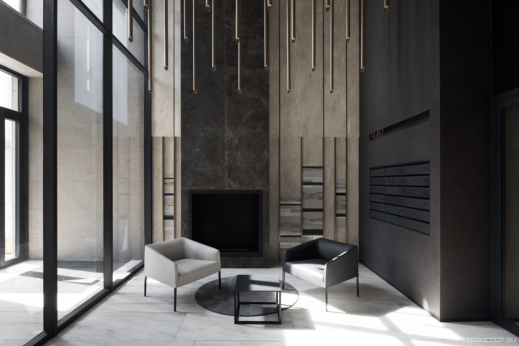 Керамогранит Laminam Rus I Naturali Pietre Pietra Di Savoia Grigia Bocciardato 5,6 mm 100x300 Серый, фото 2