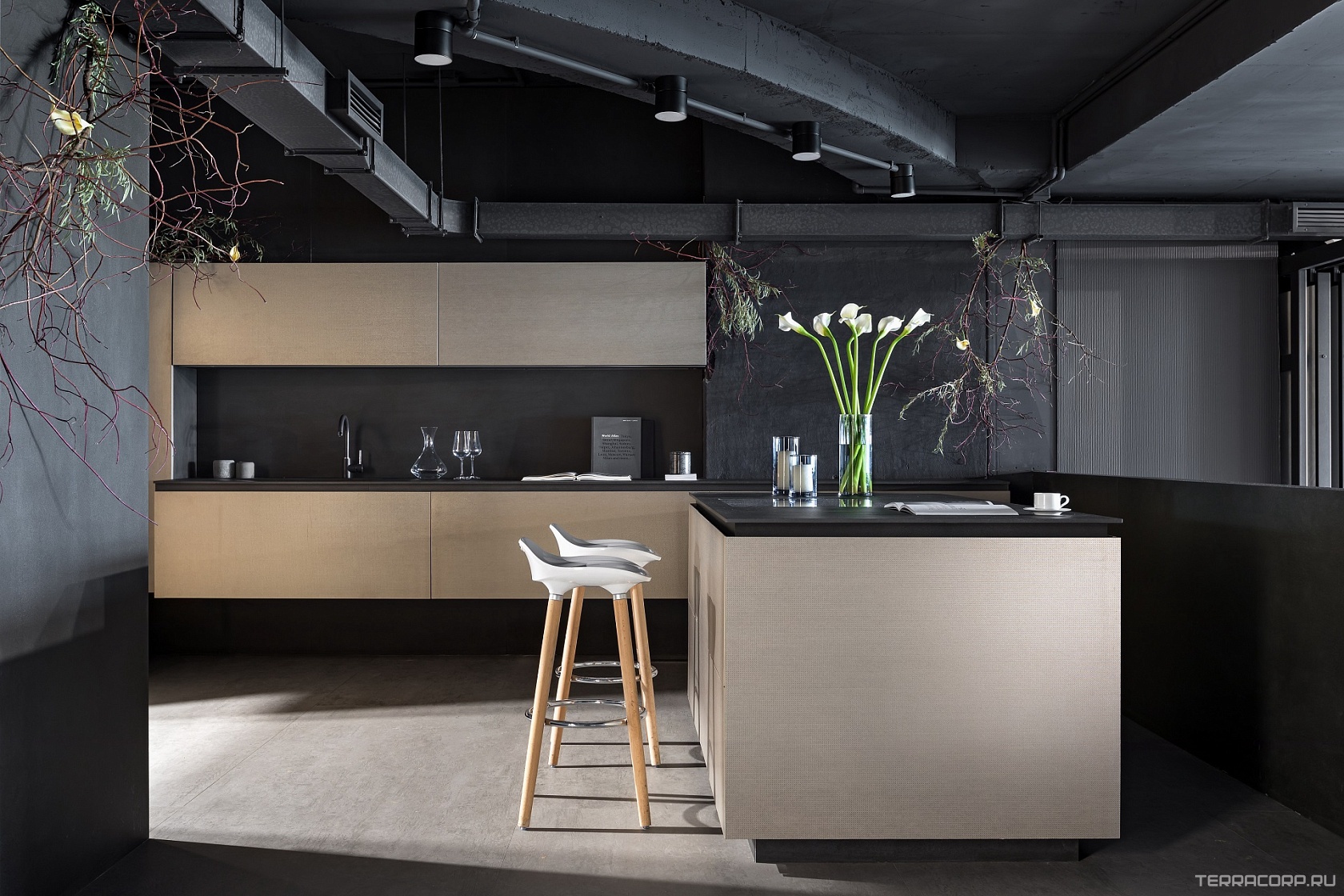 Керамогранит Laminam Rus Filo Oro 3.5 100x300 Черный, фото 1