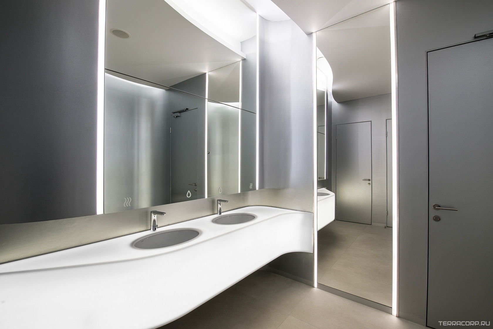Керамогранит Laminam Rus Filo Argento 3.5 100x300 Серый, фото 3