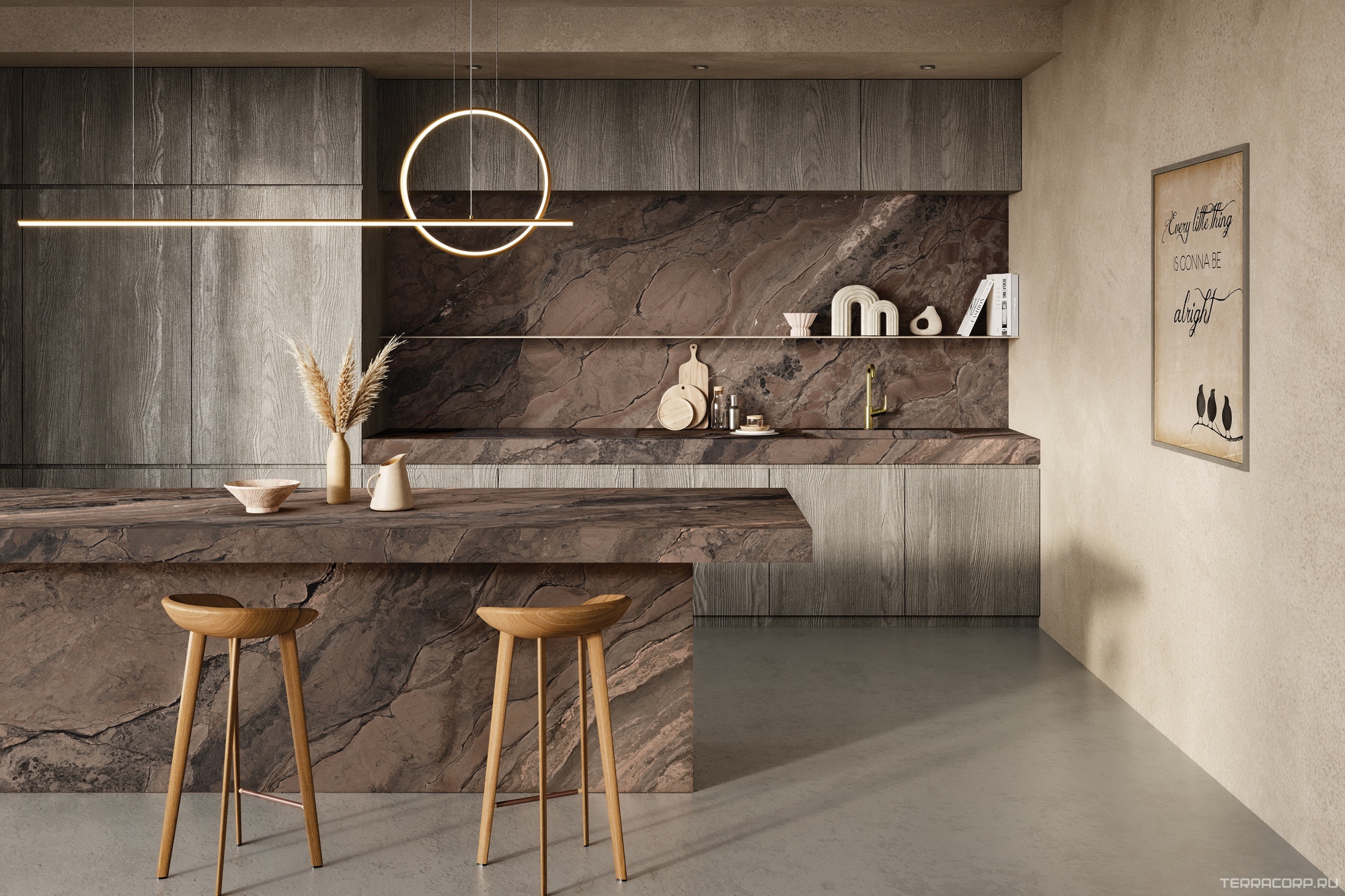 Керамогранит Exterior Ceramica Arch Rock Collection Illusion Bronze Milagro Mat 15 mm 80x300 Коричневый, фото 1
