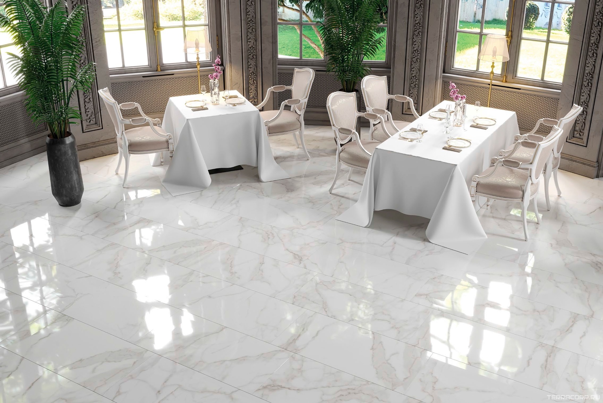 Керамогранит Zerde Carrara white 60x120 Белый, фото 1