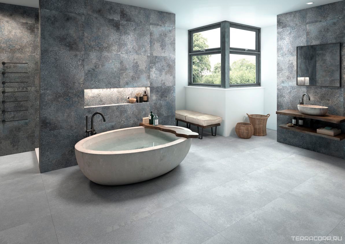 Керамогранит Zerde Concrete light grey 60x120 Серый, фото 1