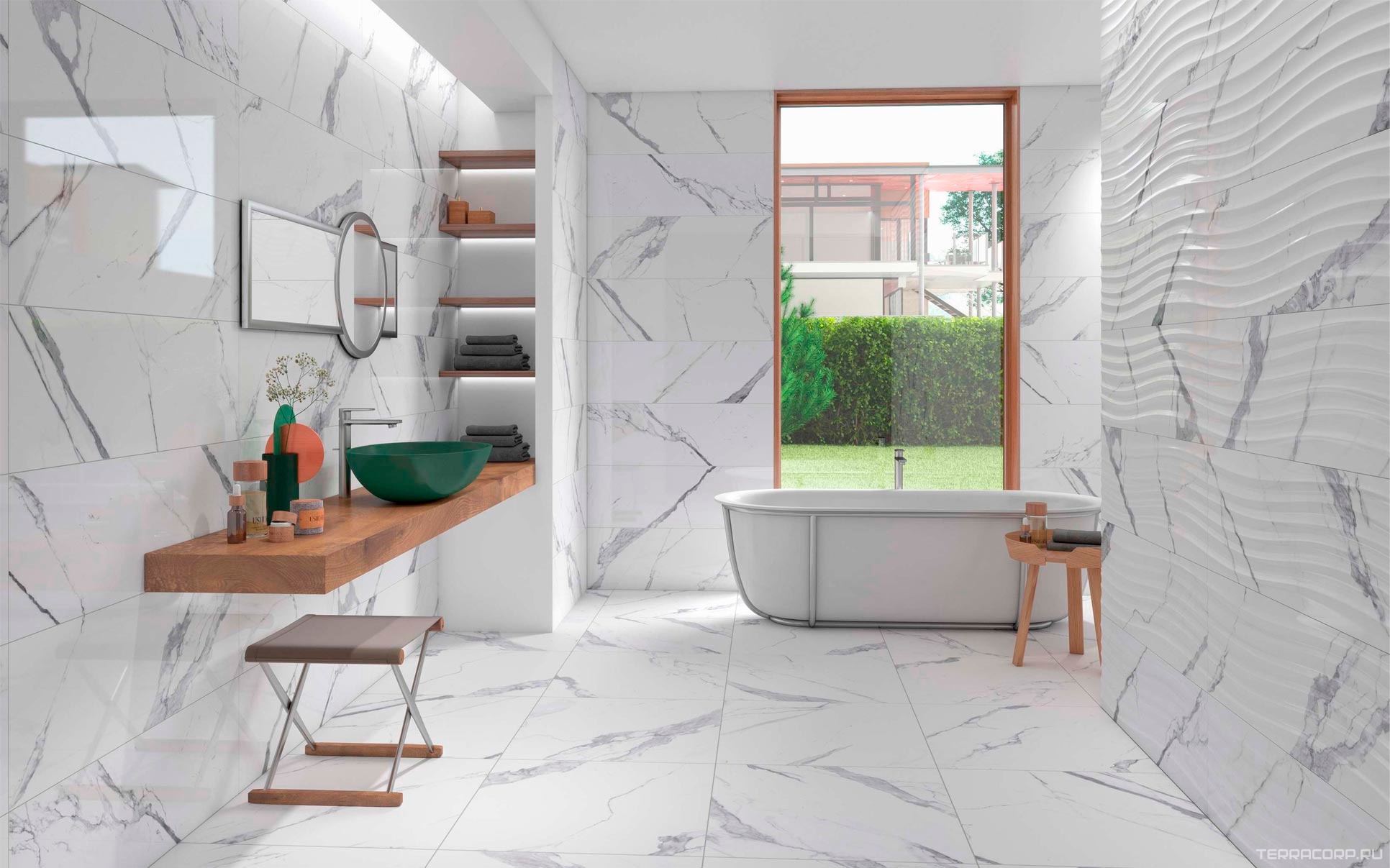 Керамогранит Zerde Statuario white 60x120 Белый, фото 1