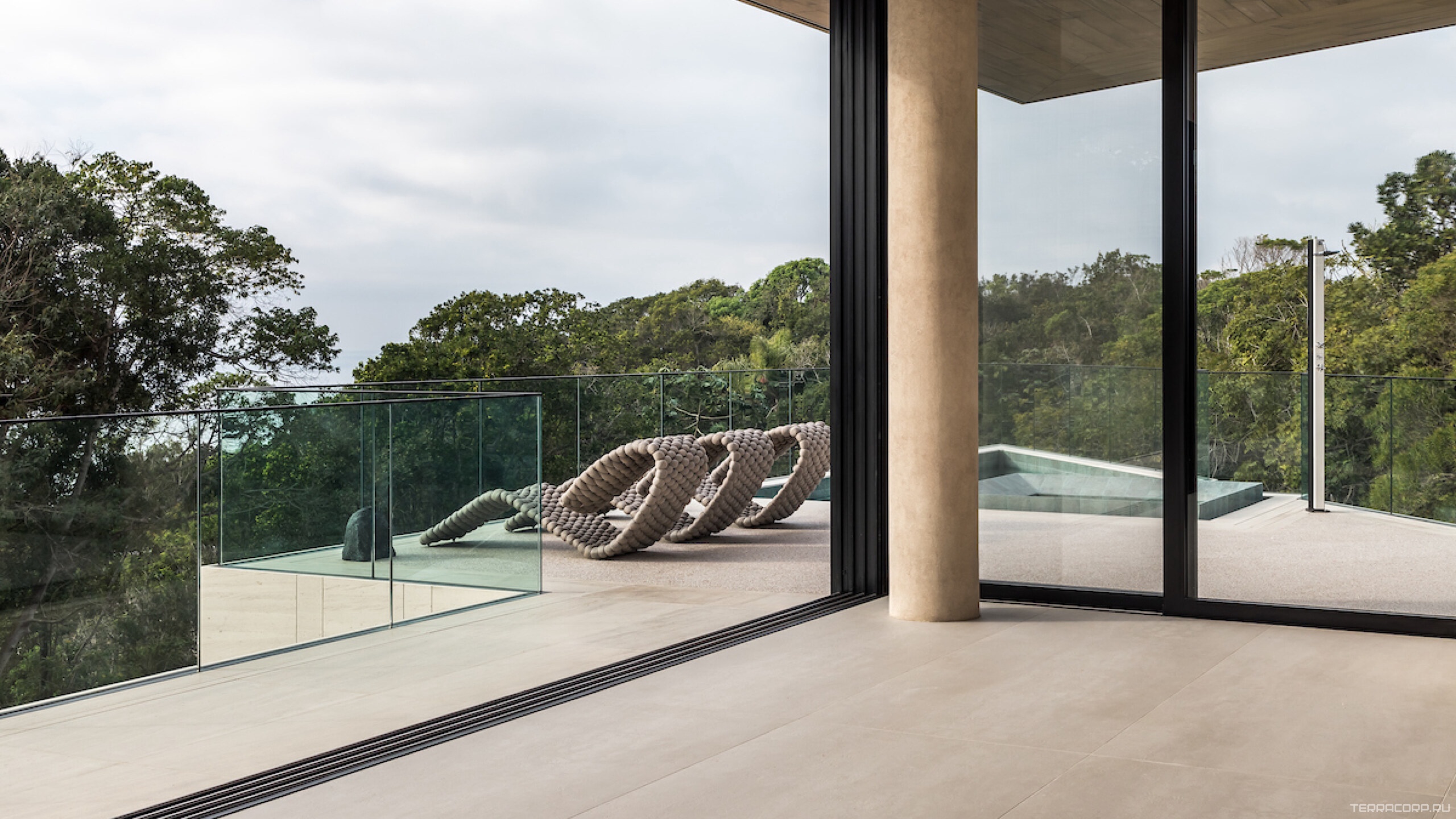 Керамогранит Laminam Rus I Naturali Pietre Pietra Di Savoia Avorio Bocciardato 3,5 mm 100x300 Белый, фото 3