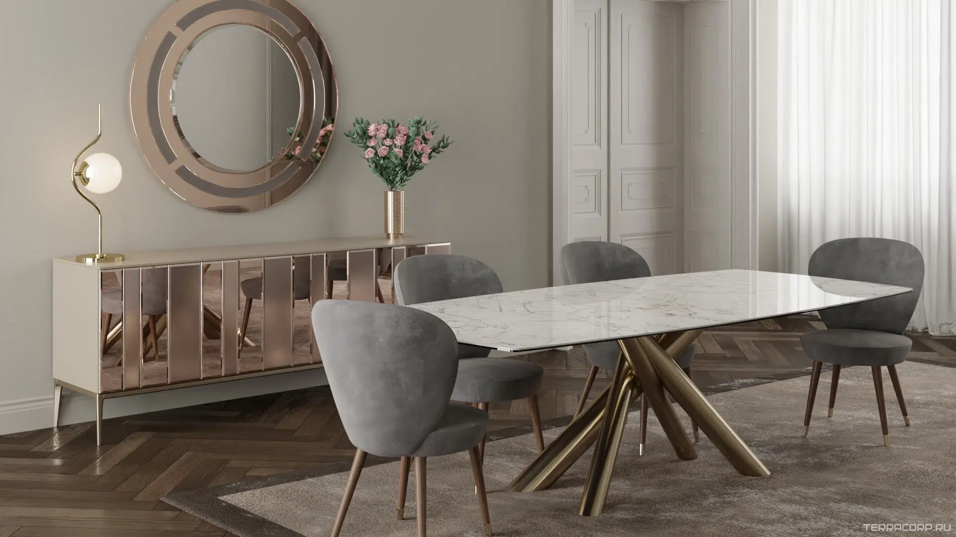 Керамогранит Laminam I Naturali Marmi Blanco Lasa Lucidato 5,6 ZZ100x300 Белый, фото 3