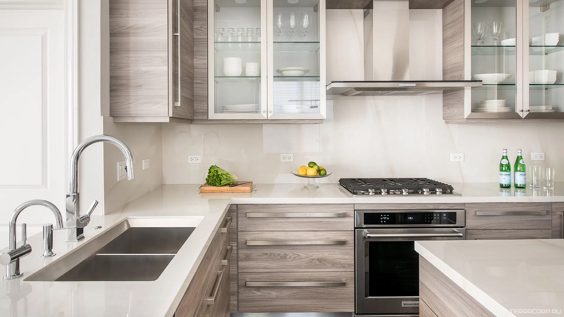 Керамогранит Laminam I Naturali Marmi Blanco Lasa Lucidato 5,6 ZZ100x300 Белый, фото 5