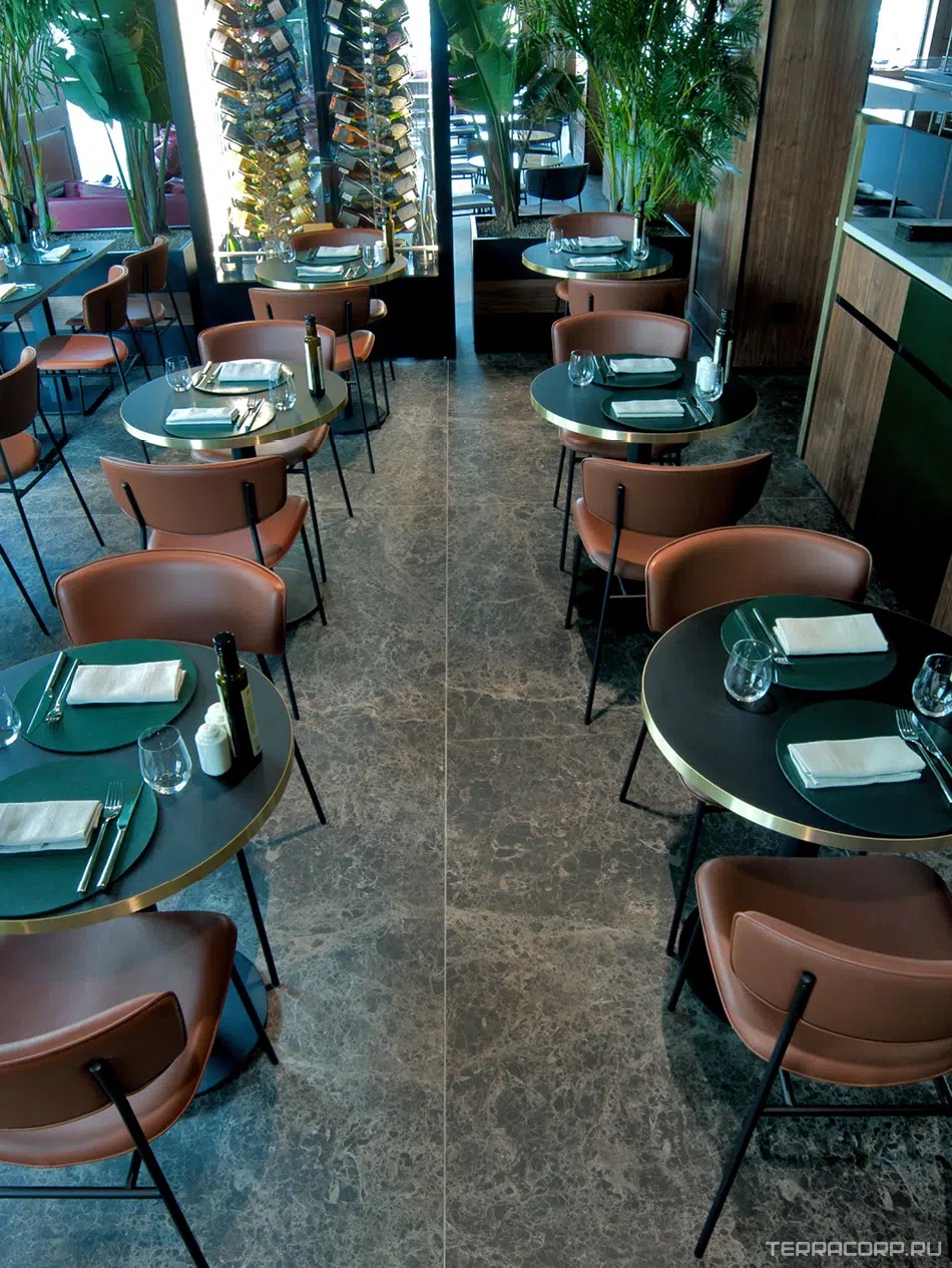 Керамогранит Laminam I Naturali Marmi I Naturali Emperador Extra bocc.5.6 mm 100x300 Серый, фото 5