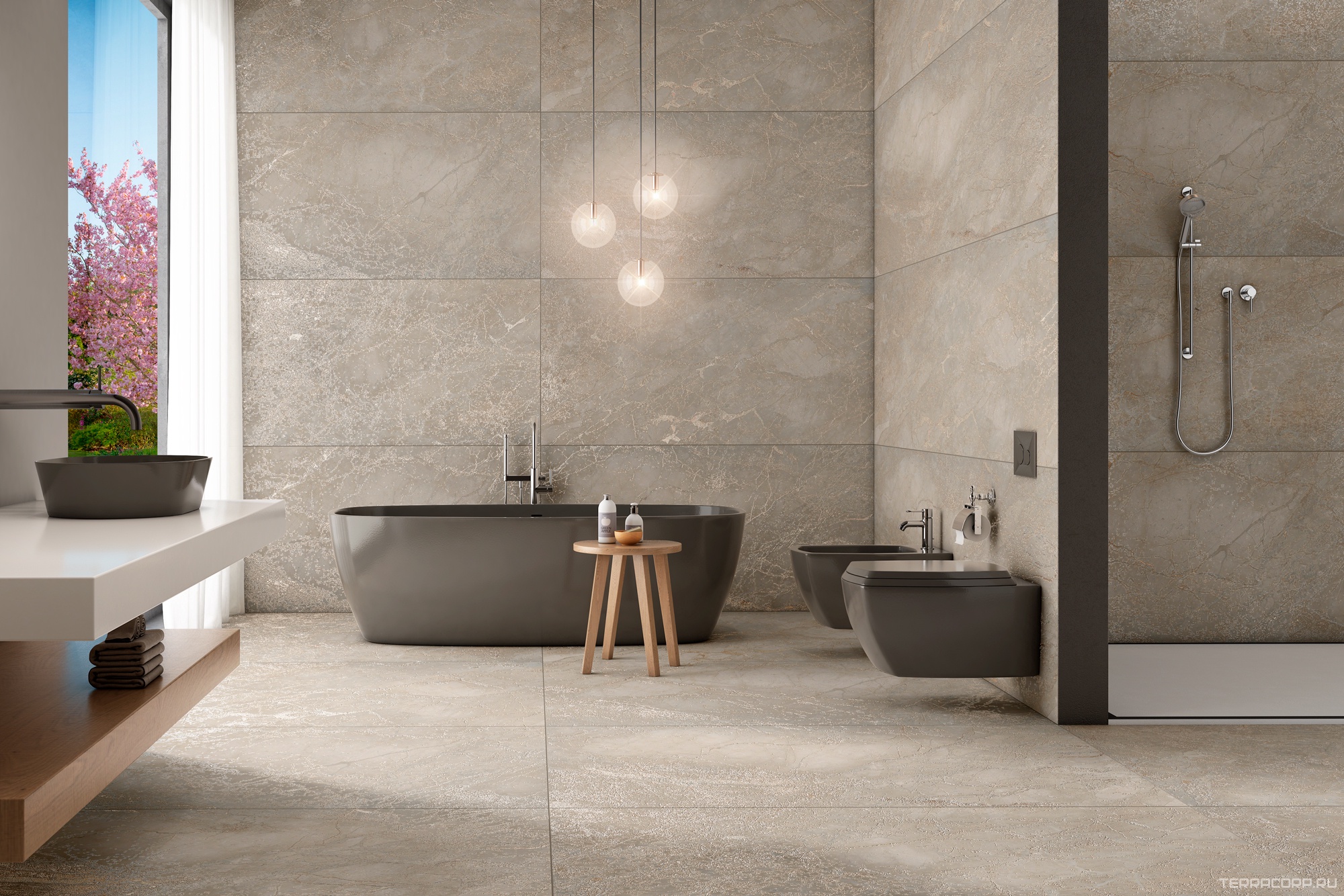 Керамогранит Alpas Euro Premium Marble XL Pista Natural Rock Carving 80x160 Бежевый, фото 1