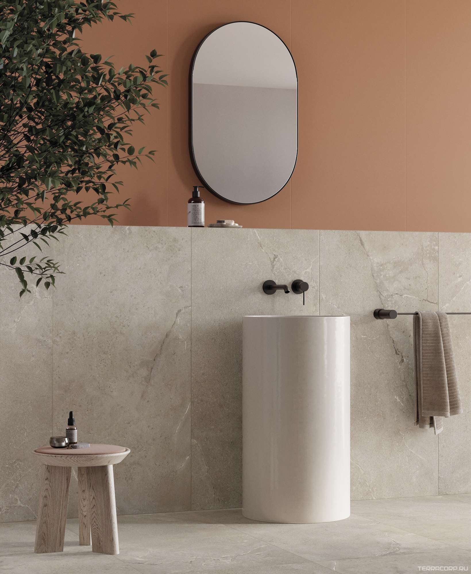 Керамогранит Dado Ceramica New Stone Lepre Rigatino 60x120 Серо-бежевый, фото 2