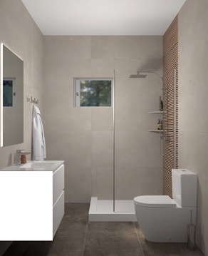 Душевая комната Exterior Ceramica Industrial Beton дизайн