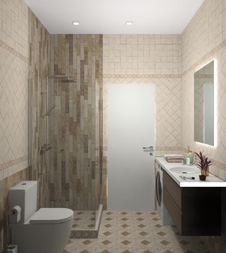 Душевая комната Kerama Marazzi Брюссель дизайн
