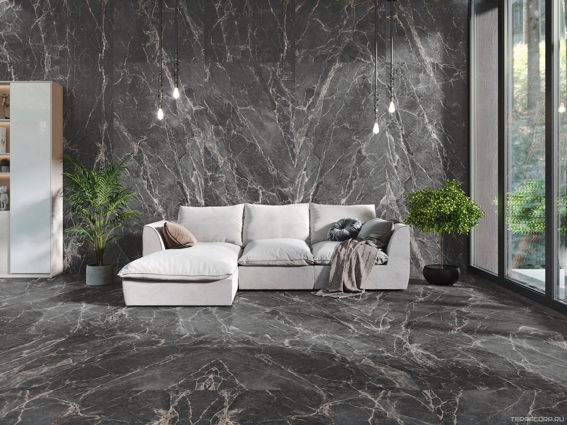 Керамогранит Benadresa Majestic Dark Silky 6 mm 120x280 Черный, фото 1