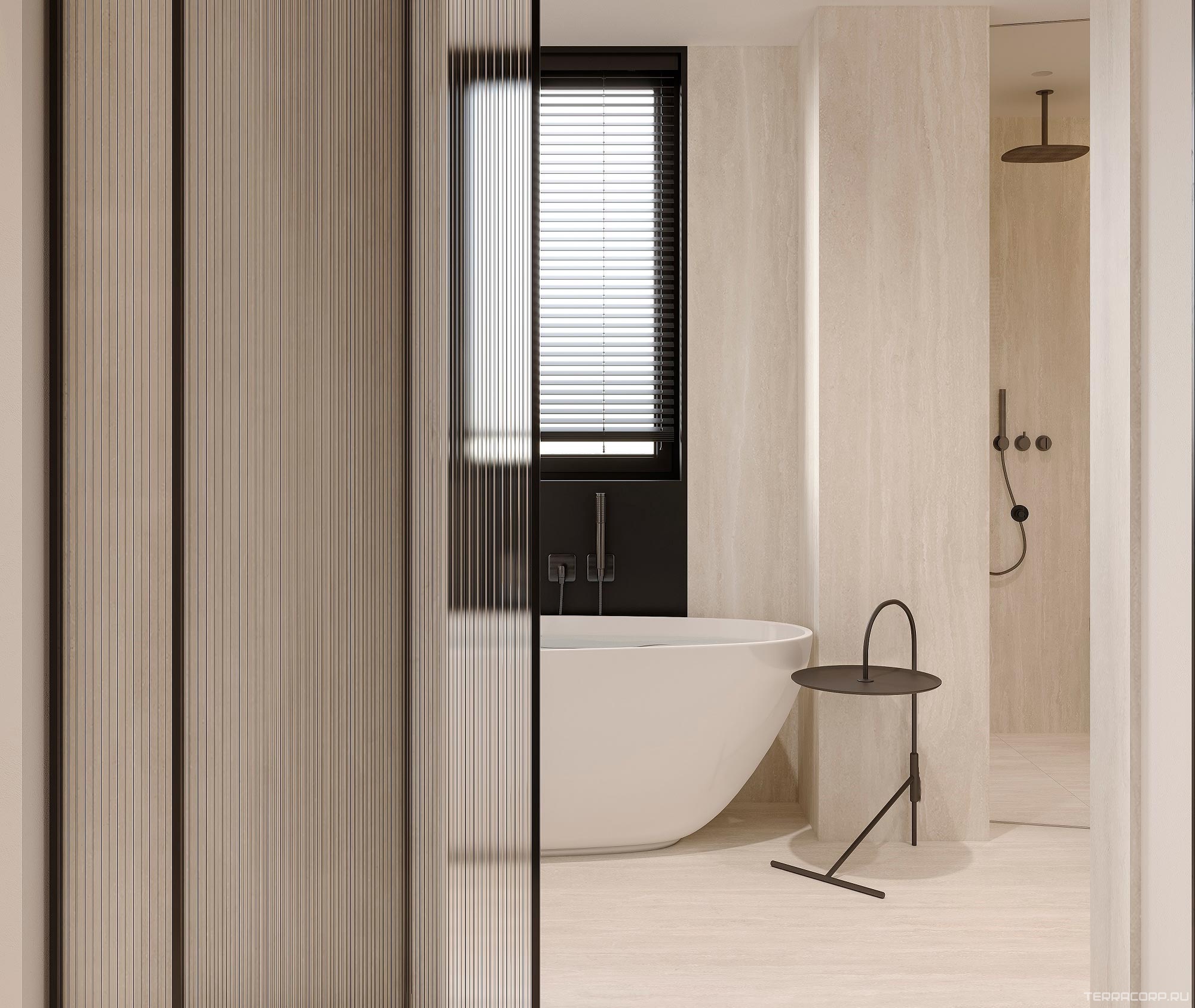Керамогранит Janye Slab Travertino White str 120x270 Белый, фото 1