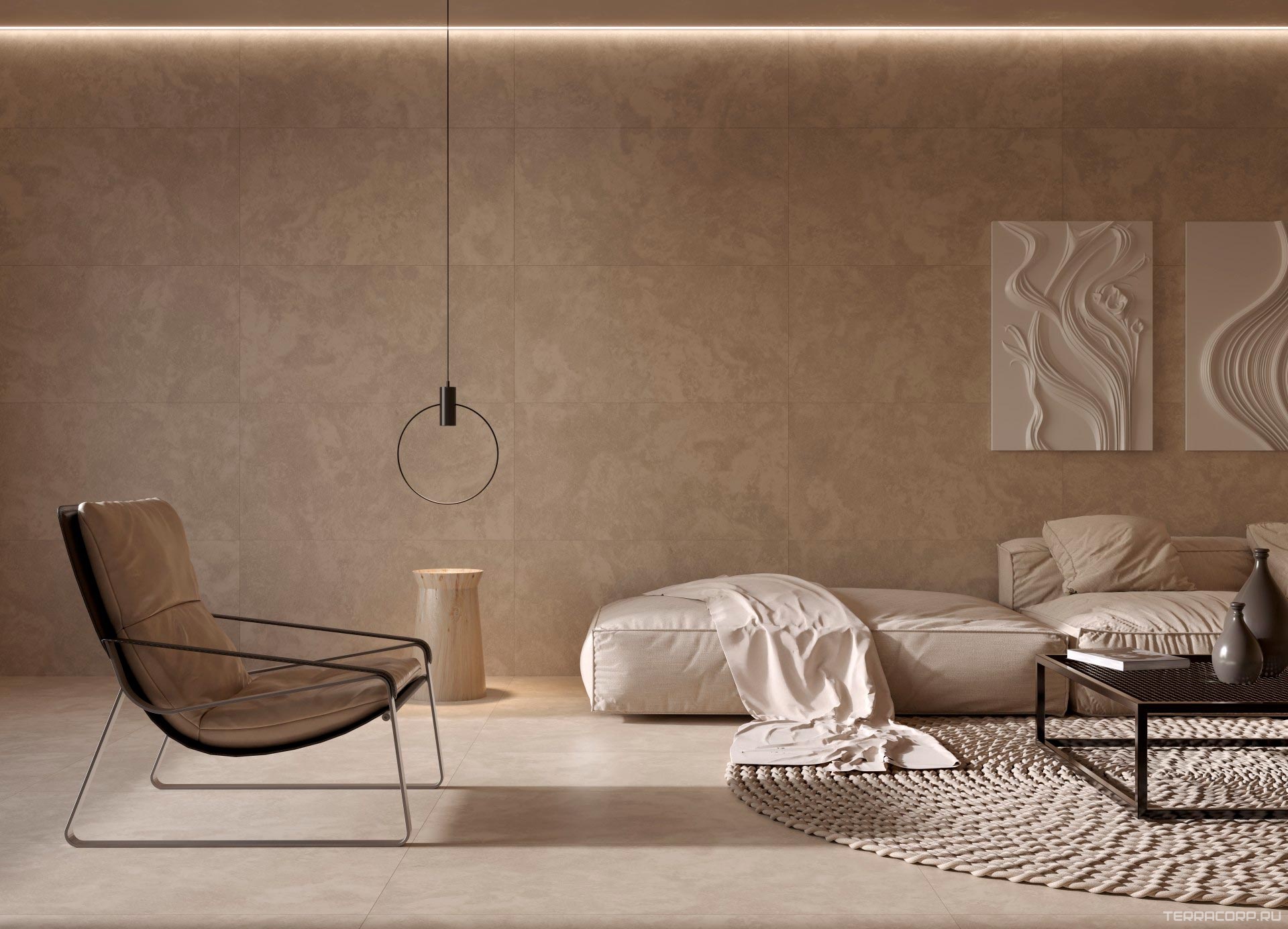Керамогранит Kerranova Satin 2702 Матовый 60х120 Бежевый, фото 1