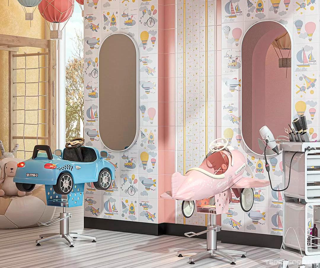 Керамическая плитка Kerama Marazzi Бон Вояж Декор Велосипед 20х20 Комбинированный, фото 5
