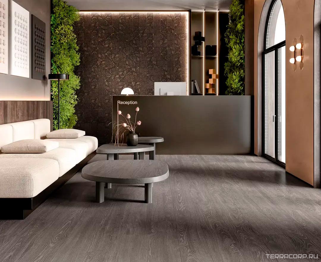 Керамогранит Kerama Marazzi Менара антрацит матовый обрезной 20x160x0,9 Антрацит, фото 4